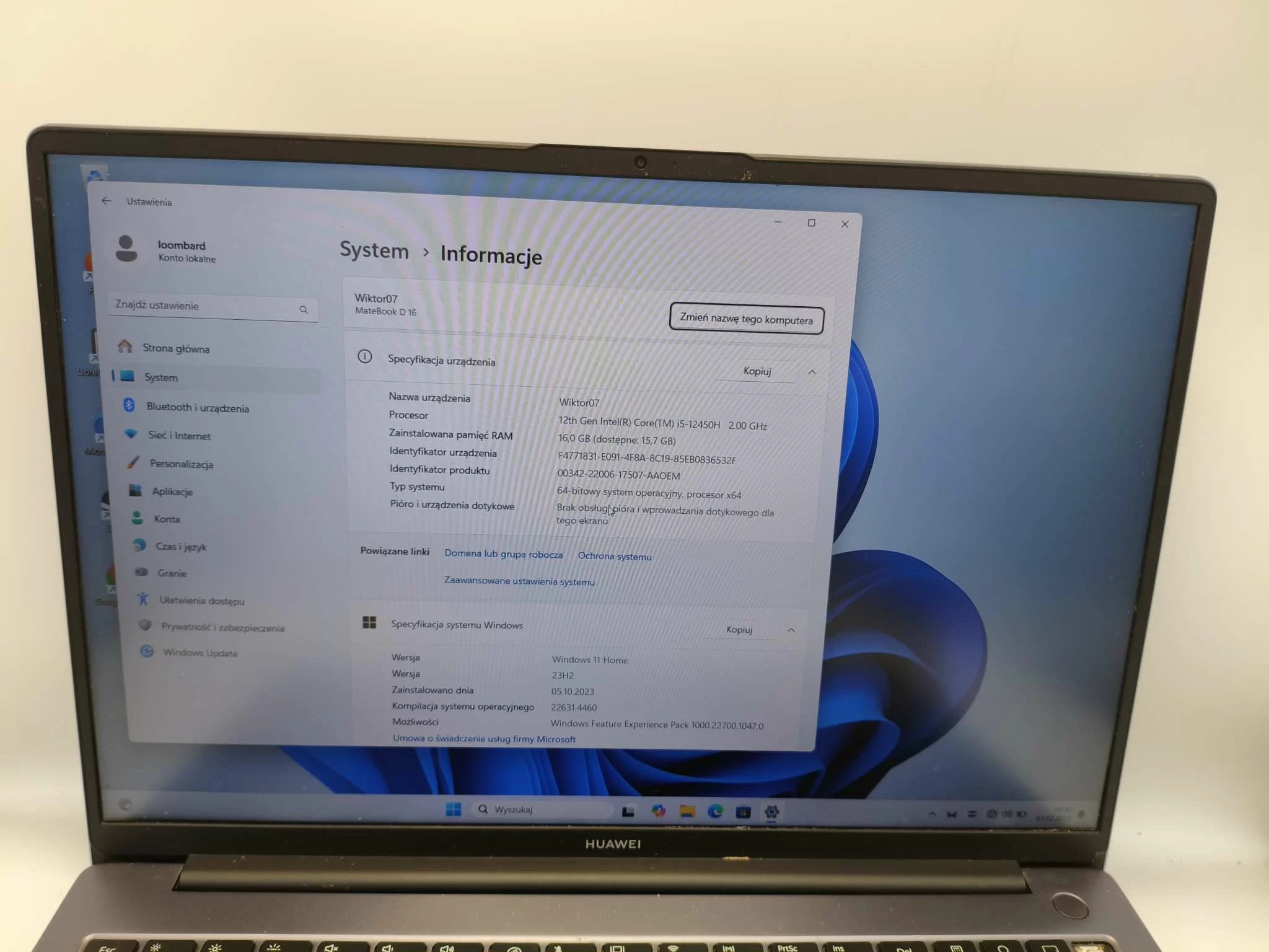 laptop-huawei-matebook-d16-rlef-x-i5-12450h-16500gbczytaj-stan-11323-2