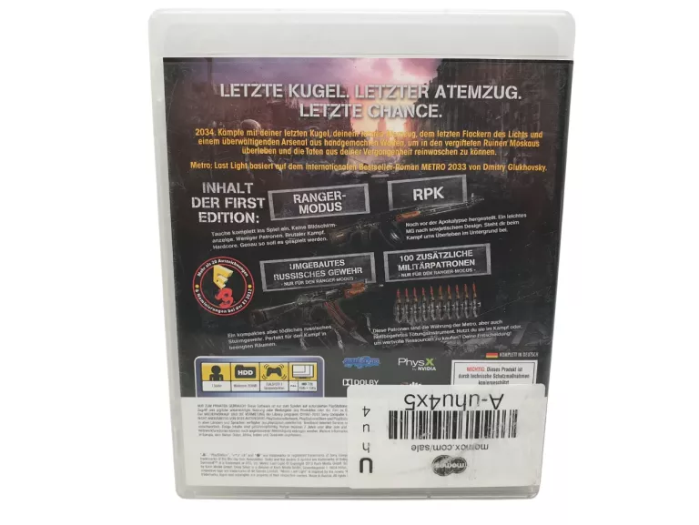 GRA PS3 METRO LAST LIGHT