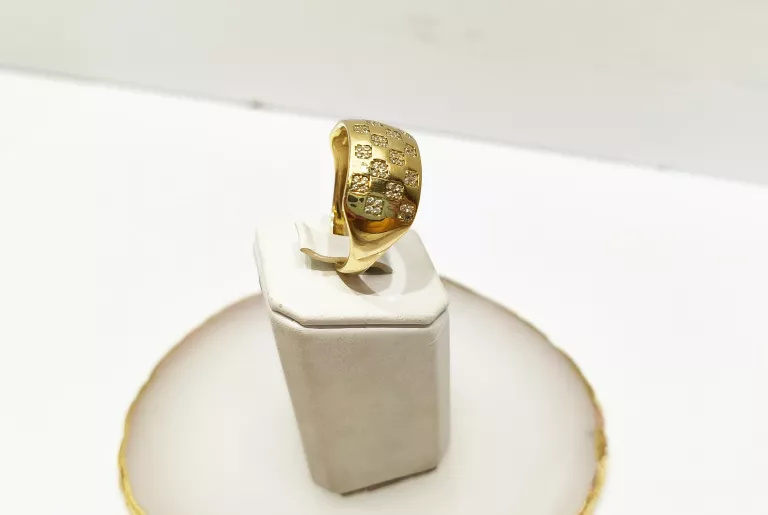 ZŁOTY PIERŚCIONEK Z CYRKONIAMII 6,48G 585