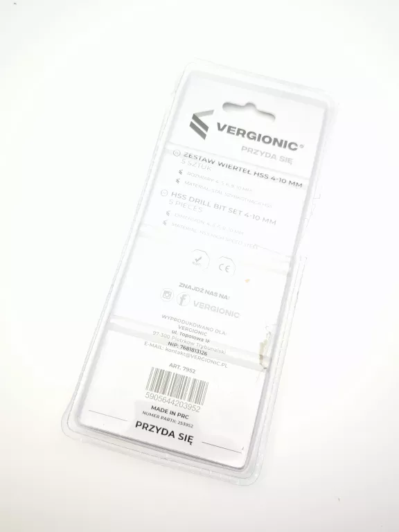 ZESTAW WIERTEŁ HSS 5 SZT