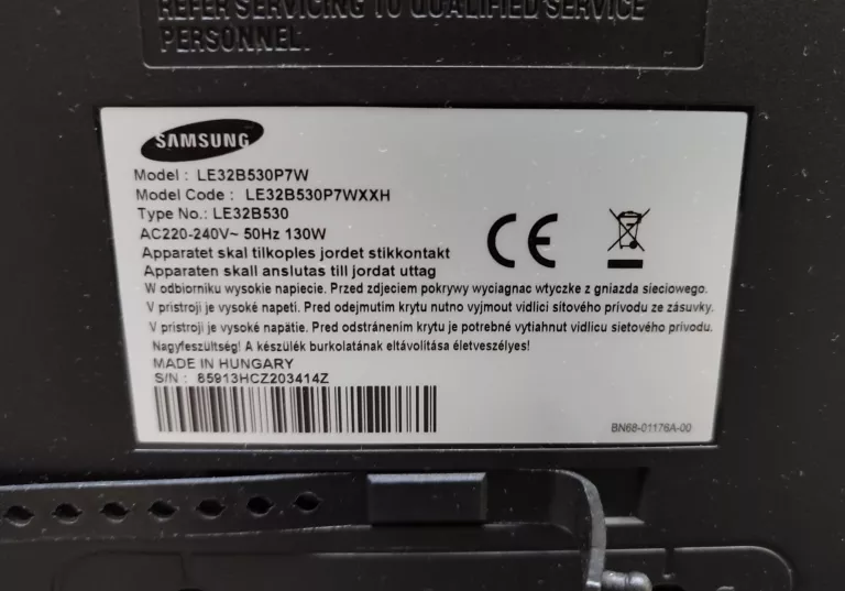 TELEWIZOR SAMSUNG LE32B530P7W 32" FULL HD