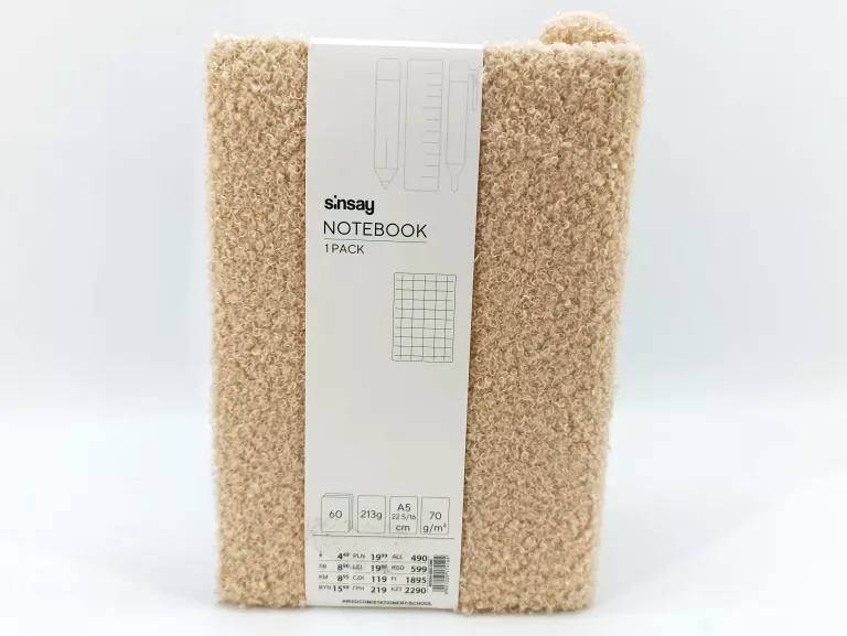 ZESZYT A5 Z PLUSZOWĄ OKŁADKĄ PIESEK