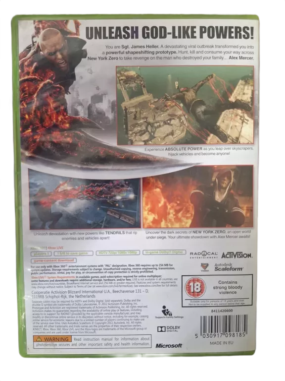 GRA XBOX 360 PROTOTYPE 2