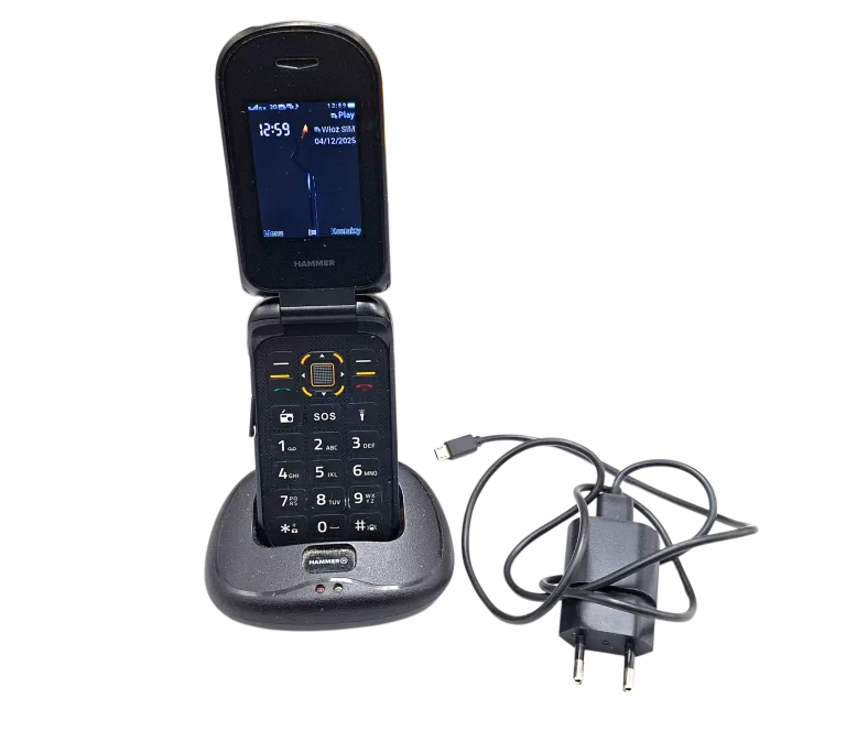 HAMMER DIG LTE 4G PANCERNY TELEFON KOMÓRKOWY Z KLAPKĄ BAZA ŁADUJĄCA ZESTAW