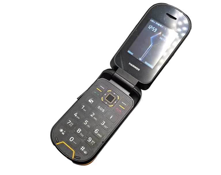 HAMMER DIG LTE 4G PANCERNY TELEFON KOMÓRKOWY Z KLAPKĄ BAZA ŁADUJĄCA ZESTAW