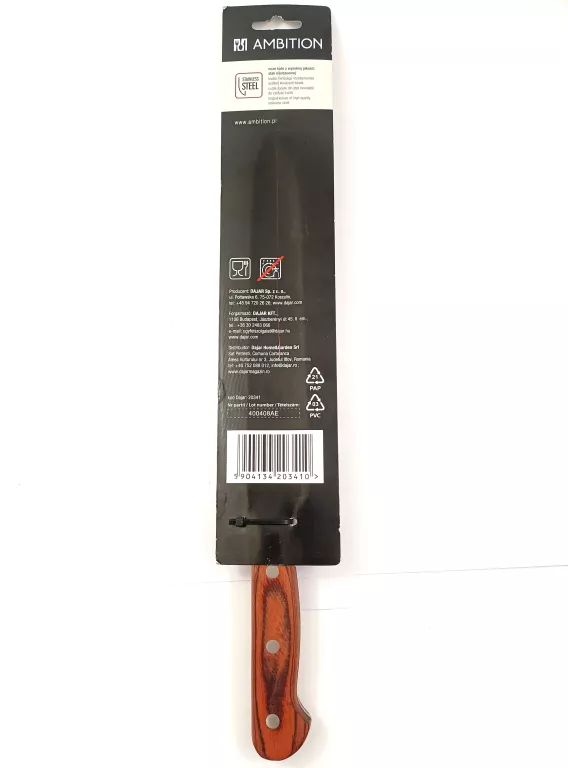 NÓŻ KUCHENNY TITANIUM 20 CM AMBITION