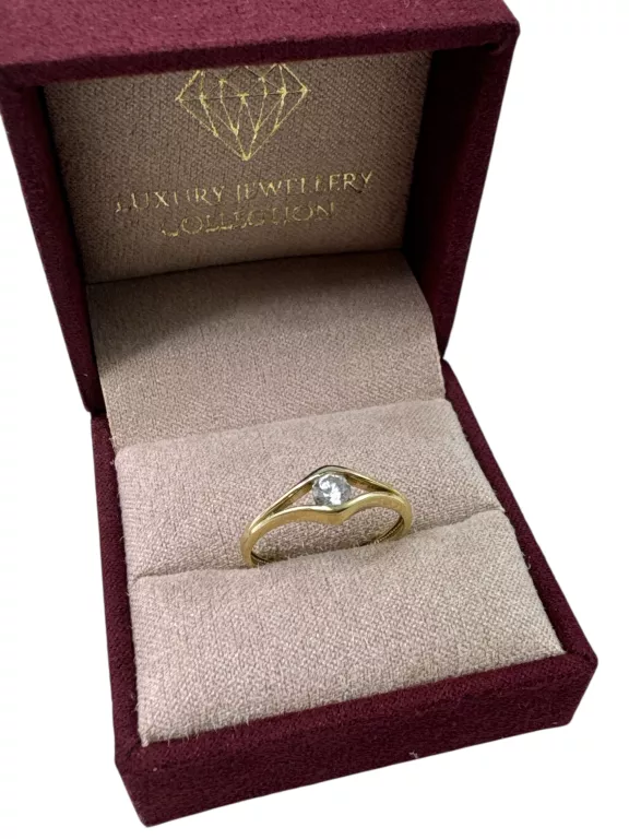 ZŁOTY PIERŚCIONEK Z POJEDYŃCZĄ CYRKONIĄ 585 R:16 W:1,71G