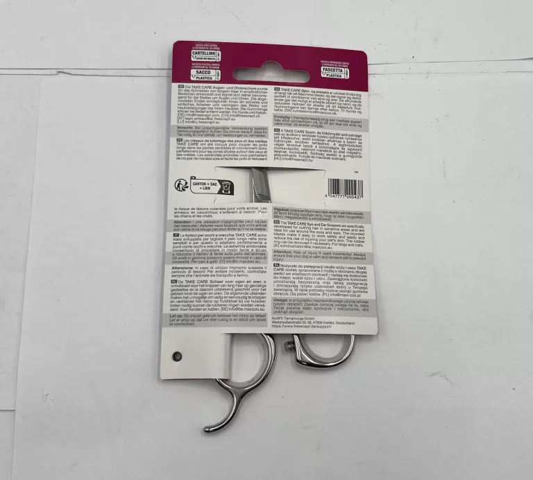 NOŻYCZKI DO PIELĘGNACJI OKOLIC OCZU DLA ZWIERZĄT