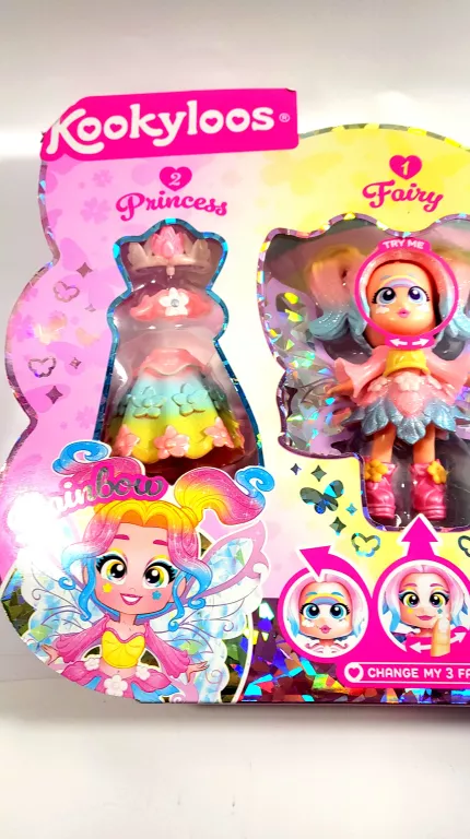 LALKA KOOKYLOOS ZESTAW LALKA PRINCESS RAINBOW MERMAID FAIRYTALE MIX & MATC