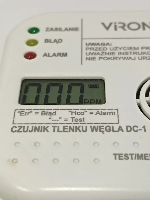 VRONE CZUJNIK TLENKU WĘGLA