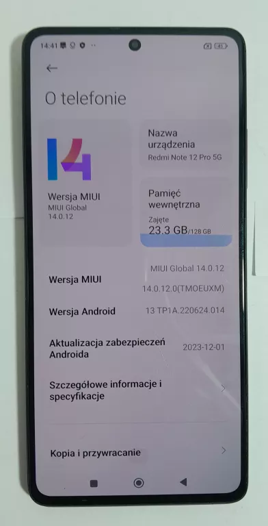 TELEFON REDMI NOTE 12 PRO 5G
