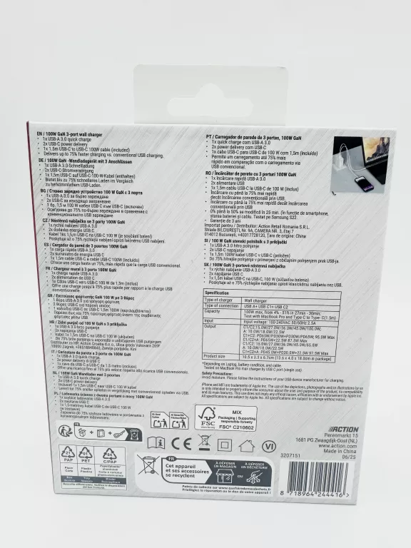 ŁADOWARKA Z DWOMA PORTAMI RE-LOAD 100W / BIAŁA