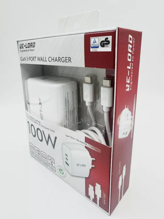 ŁADOWARKA Z DWOMA PORTAMI RE-LOAD 100W / BIAŁA