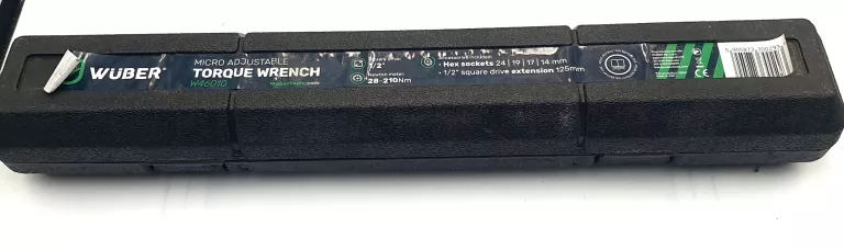 KLUCZ DYNAMOMETRYCZNY WUBER 28-210NM+ 4 NASADKI WALIZKA