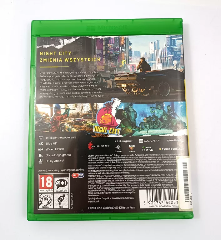 GRA XBOX ONE CYBER PUNK 2077