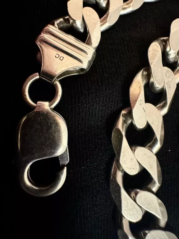 MASYWNY ŁAŃCUSZEK SREBRNY PANCERKA – PRÓBA 925, 100G WYSOKI POŁYSK 50CM