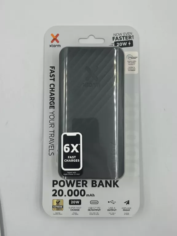 POWERBANK XTORM 20 000 MAH SZARY