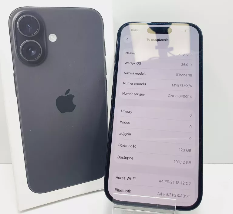 TELEFON IPHONE 16 128GB BAT 100%