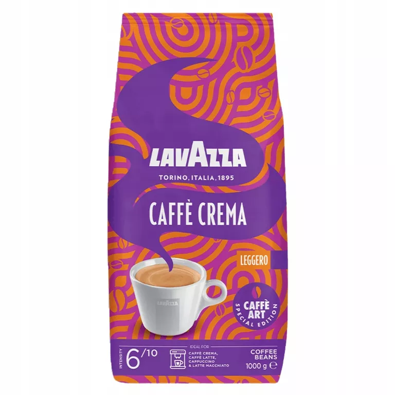 KAWA ZIARNISTA MIESZANA LAVAZZA TORINO CAFE CREMA LEGERO 1000G 02/27