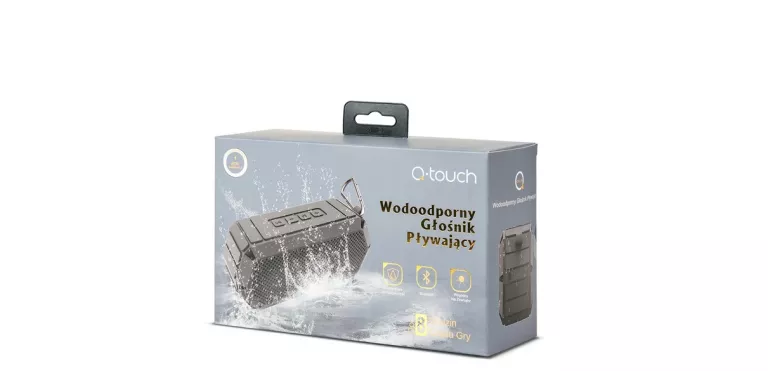 SZARY WODOODPORNY GŁOŚNIK PŁYWAJĄCY BLUETOOTH QBS-56