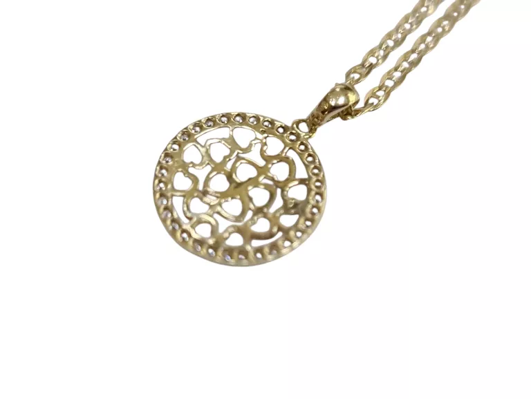 PIĘKNY ZŁOTY ŁAŃCUSZEK + ZAWIESZKA P.585 / W. 4,15G / D. 51CM