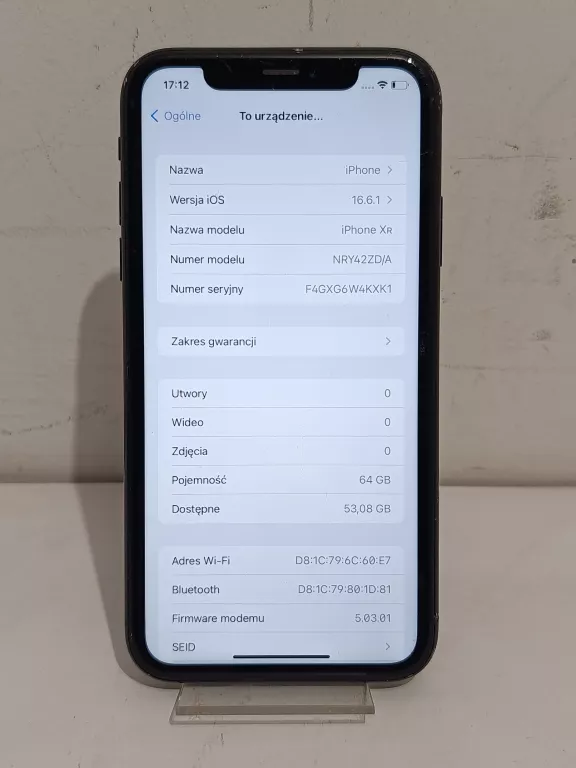 TELEFON APPLE IPHONE XR 64 GB