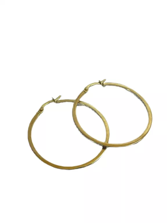 ZŁOTE KOLCZYKI KOŁA ZASTRZASK Z BIAŁYM ZŁOTEM  333 1,75G