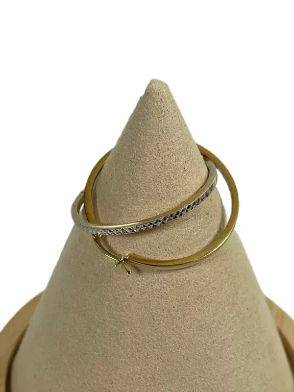 ZŁOTE KOLCZYKI KOŁA ZASTRZASK Z BIAŁYM ZŁOTEM  333 1,75G