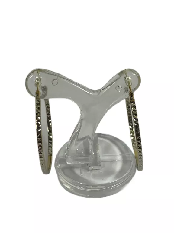 ZŁOTE KOLCZYKI KOŁA ZASTRZASK Z BIAŁYM ZŁOTEM  333 1,75G