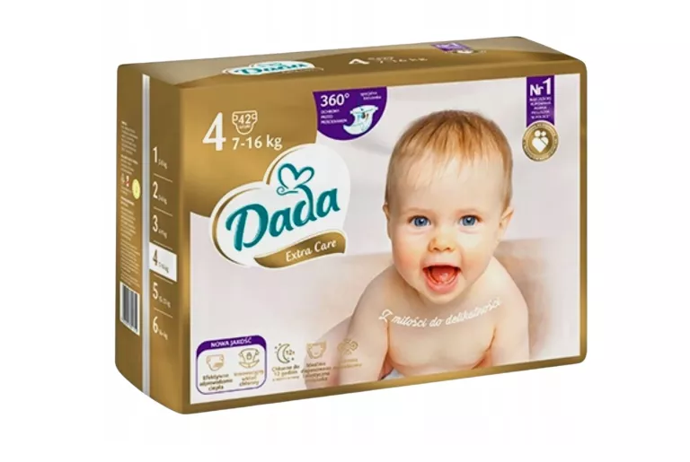 PIELUSZKI DADA EXTRA CARE ROZMIAR 4 42 SZT.