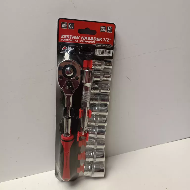 ZESTAW 1/2" NASADKI + GRZECHOTKA 12SZT. K2