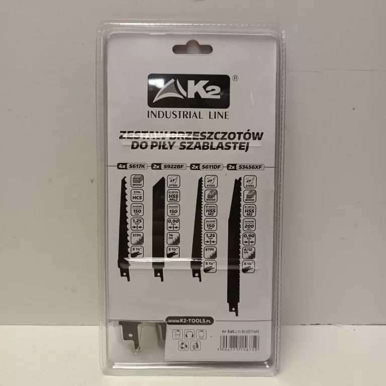 K2 TOOLS N-BRZ01SET ZESTAW BRZESZCZOTÓW DO PIŁY SZABLASTEJ