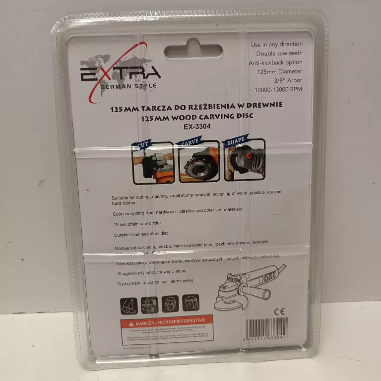 TARCZA TNĄCA ŁAŃCUCHOWA EXTRA EX-3304 125X22,2MM