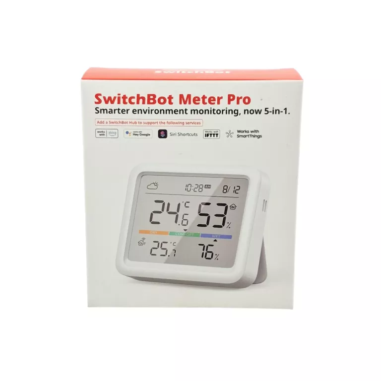 SWITCHBOT INTELIGENTNY TERMOMETR I HIGROMETR METER PRO ALARM NA BATERIE BT