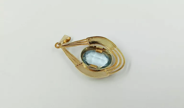 PIĘKNA ZŁOTA ZAWIESZKA - WYJĄTKOWY KAMIEŃ - 333