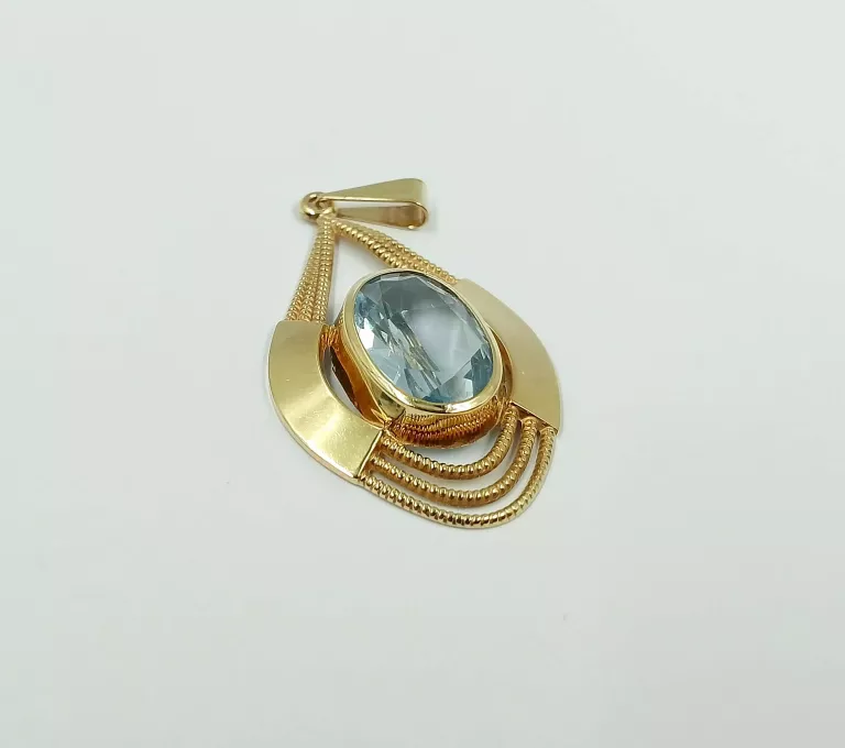PIĘKNA ZŁOTA ZAWIESZKA - WYJĄTKOWY KAMIEŃ - 333