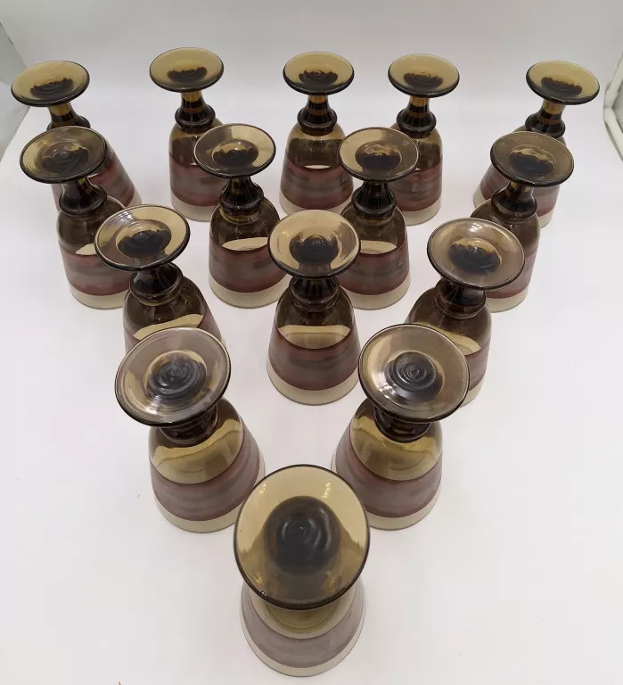 ZESTAW 15 SZTUK PUCHARKÓW LIBBEY SANGO NOVA BROWN