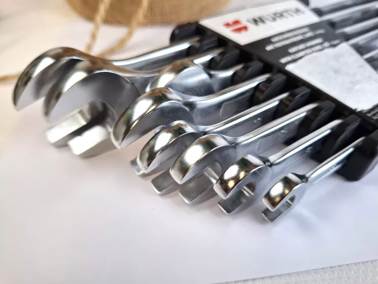 WURTH KLUCZE PŁASKO-OCZKOWE Z GRZECHOTKĄ ZEBRA 8 SZTUK 0714265050