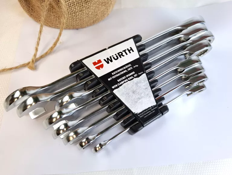 WURTH KLUCZE PŁASKO-OCZKOWE Z GRZECHOTKĄ ZEBRA 8 SZTUK 0714265050