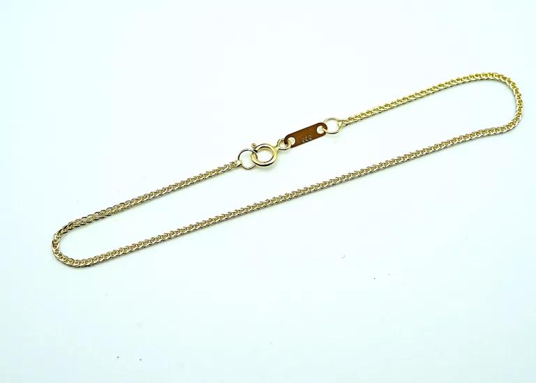 ZŁOTA BRANSOLETKA - SPIGA - 585 0.95G 18CM 14K