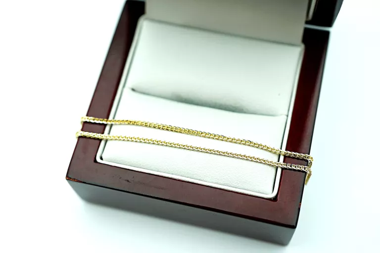 ZŁOTA BRANSOLETKA - SPIGA - 585 0.95G 18CM 14K