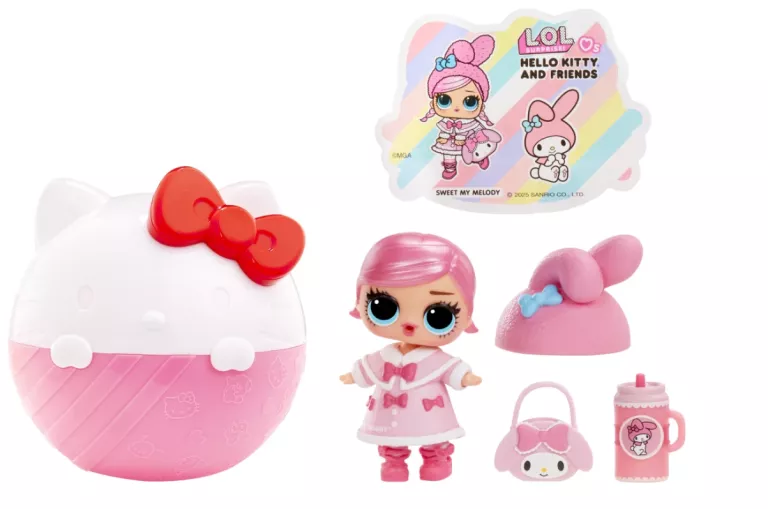 KULA NIESPODZIANKA Z LALECZKĄ L.O.L. SURPRISE HELLO KITTY AND FRIENDS