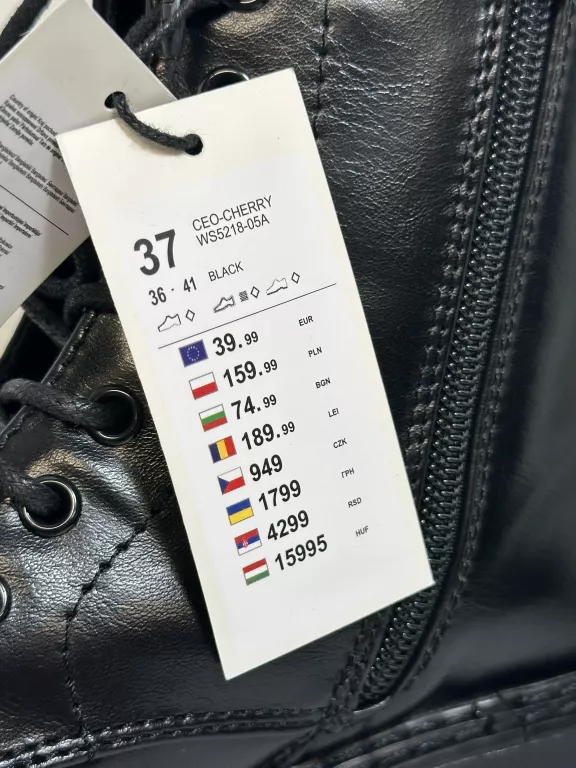 TRZEWIKI JENNY FAIRY TRAPERY BOTKI BUTY DAMSKIE CHERRY WS5218-05A ROZ 37