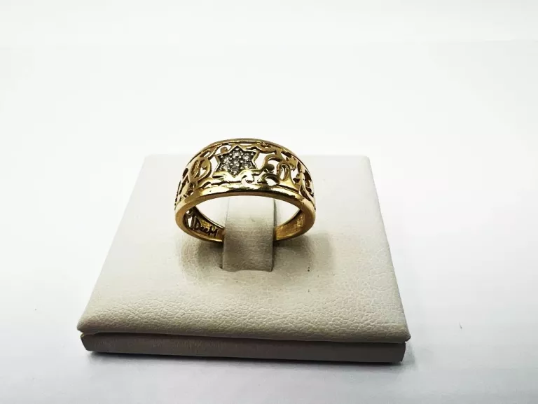 ŚLICZNY ZŁOTY PIERŚCIONEK P.585/2,25G./R.14