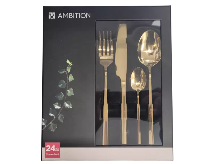 KOMPLET SZTUĆCÓW 24-ELEMENTOWY AMBITION COMO GOLD 83935