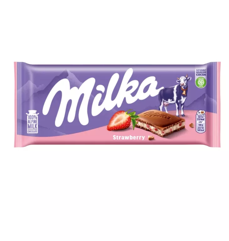 CZEKOLADA MILKA TRUSKAWKOWA 100 G