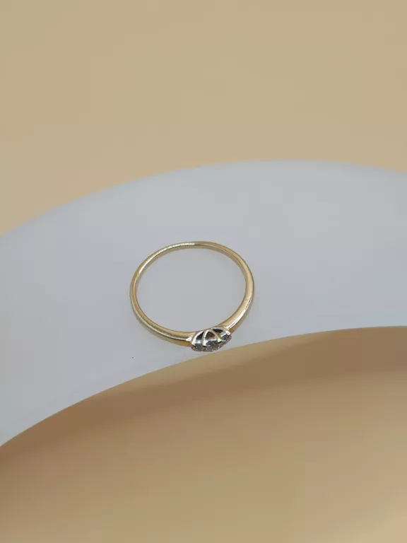 ZŁOTY PIERŚCIONEK Z BRYLANTEM - CERTYFIKAT 585 1.55G R16