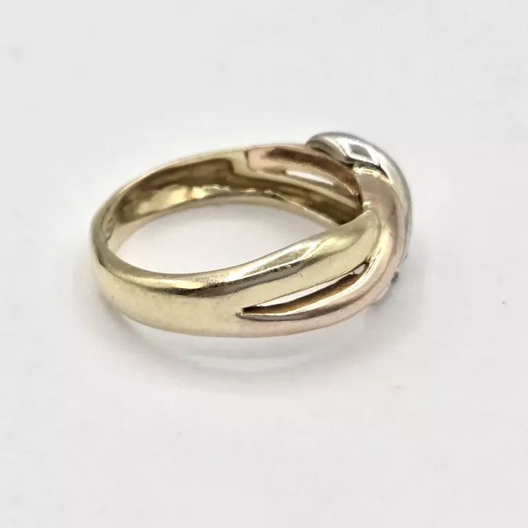 ZŁOTY PIERŚCIONEK Z CYRKONIAMI 750 4,34G R15