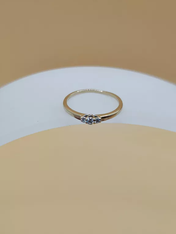 ZŁOTY PIERŚCIONEK Z BRYLANTEM - CERTYFIKAT 585 1.55G R16