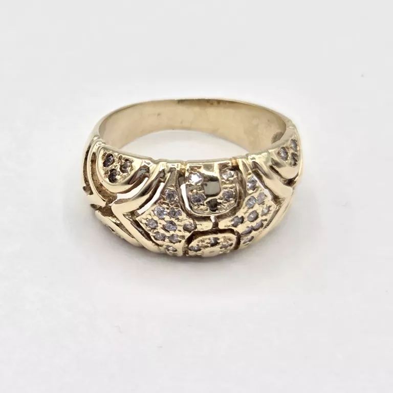 ZŁOTY PIERŚCIONEK Z CYRKONIAM 585 6,84G R17